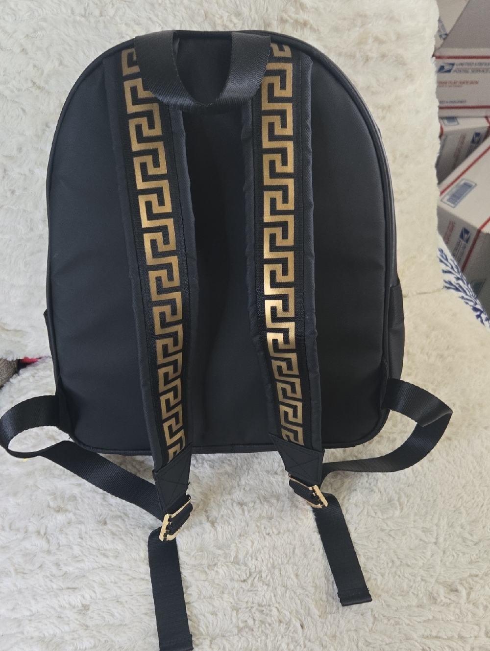 Versace Parfums Black Backpack with Gold Medusa Logo - Picture 4 of 7